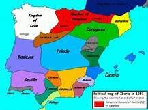 División de Al-Ándalus en taifas.