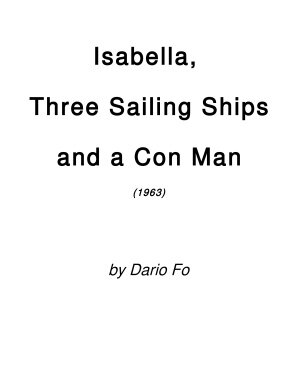 Isabella, Three Sailing Ships and a Con Man