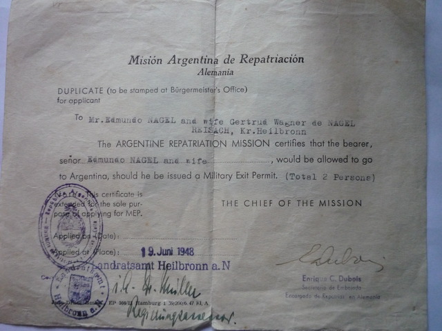 The Argentine repatriation mission.