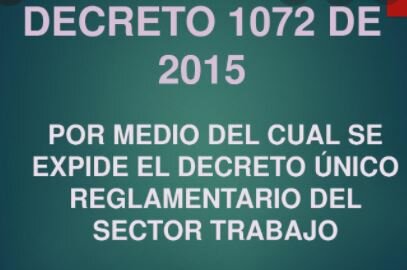 Decreto 1072 de 2015