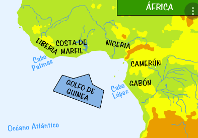 Os portugueses entran no Golfo de Guinea
