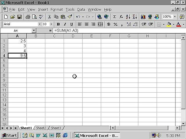 MICROSOFT EXCEL 9.0