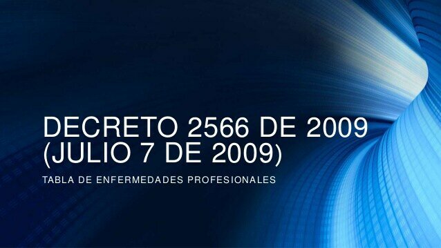 TABLA DE ENFERMEDADES PROFESIONALES