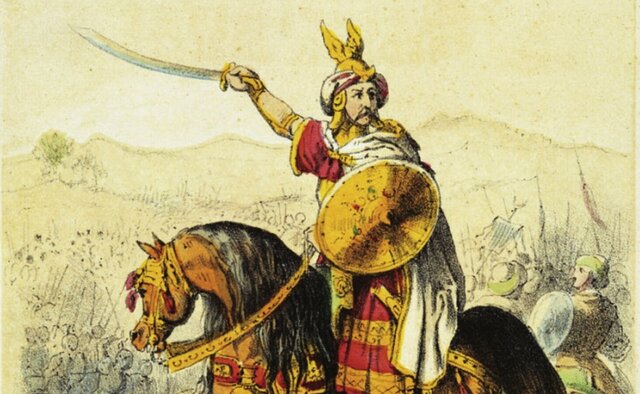 Tarik encabeza un ejército que desembarca en Gibraltar.