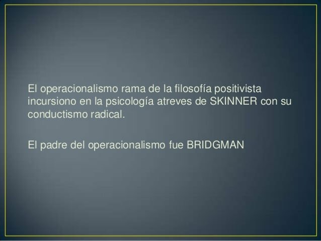 El operacionismo por Skinner
