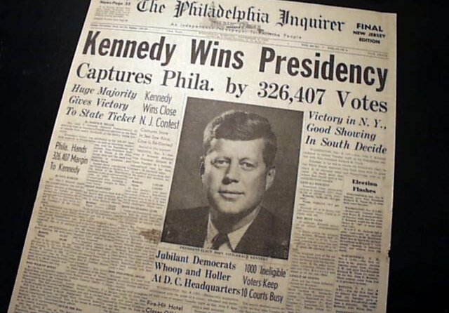 John F. Kennedy is elected president