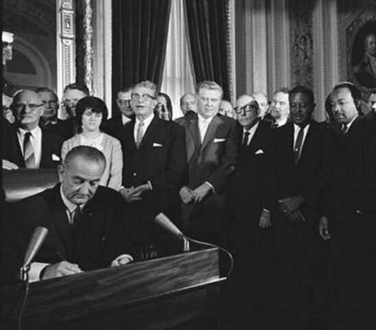 President Lyndon B. Johnson wins presidential election