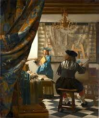 Pintura: Johannes Vermeer: Al·legoria de la pintura. Vienna, Kunsthistoriches Museum.