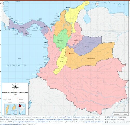 Estados unidos de Colombia.
