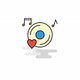 Pngtree flat music disk icon  vector png image 862910