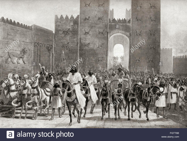 Cyrus's armies capture Babylon
