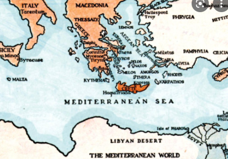 Mycenaeans replaces Minos as the major power of the Mediterranean