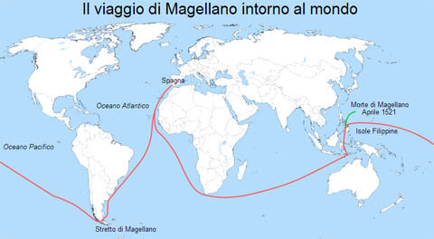 Ferdinando Magellano circumnaviga il globo