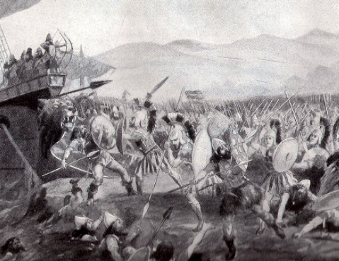 lunched an invasion on Greece