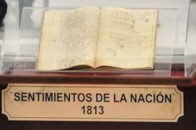Se da a conocer el documento Sentimientos de la Nación