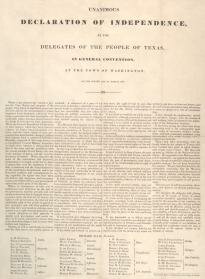 Texas Declares Independence from Mexico