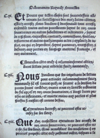 Francia año 1539 D.C.