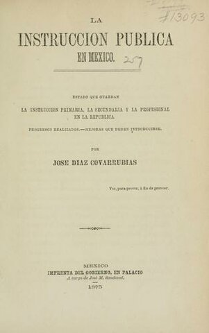 Jose Diaz Cobarrubias en su libro