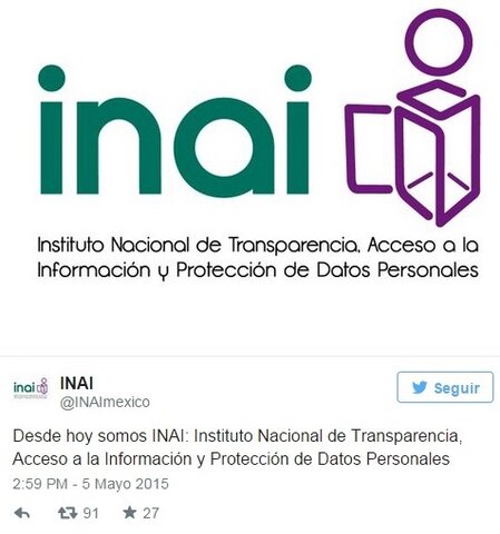 Se cambia el nombre del IFAI