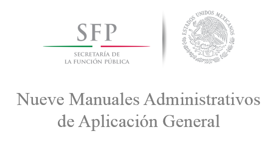 SE ELABORARON LOS LLAMADOS MANUALES ADMINISTRATIVOS DE APLICACIÓN GENERAL