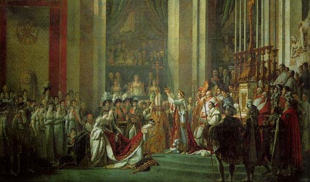 Napoleon crown himself emperor, begins to create a vast European Empire