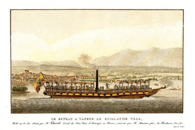 Erstes Dampfschiff (Genfersee)