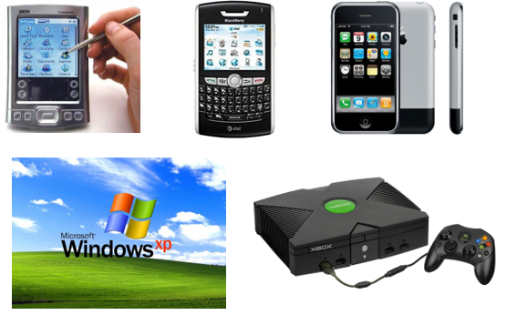 PDA (2000), teléfonos inteligentes y Microsoft XP + Xbox