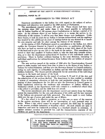 ☺️/✆ L'internat mandataire dans " l'Indian Act" (Socio-polituque, -3)