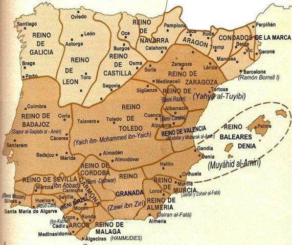 Division de Al-Andalus en Taifas