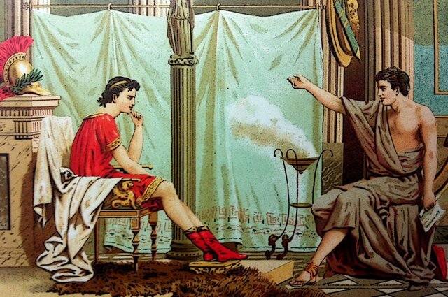 Aristóteles se convierte en preceptor de Alejandro Magno.