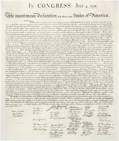 Declaración de Independencia de los EEUU