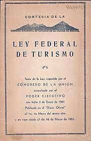 Primera Ley Federal del Turismo