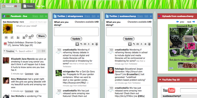 Netvibes : joined netvibes and made it homepage to keep track of all social nets in one place