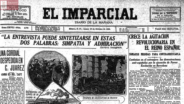 Creación del periódico "El Imparcial"