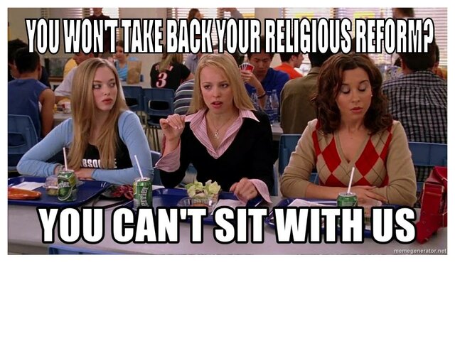 Pope tells Luther, "You can't sit with us"