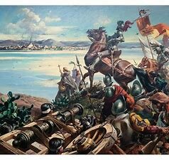 Hernán Cortés desembarca en el actual México