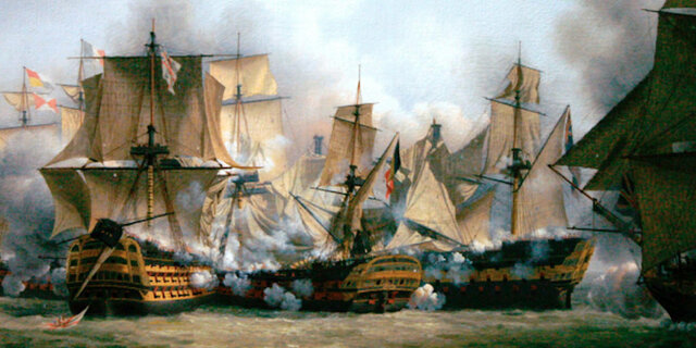 La bataille navale de Trafalgar