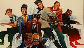 Rockabilly y rock and roll como maridaje entre el rhythm and blues negro y el country blanco.