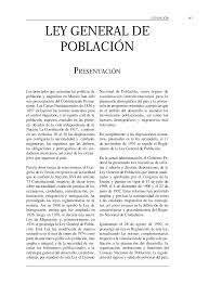 LEY GENERAL DE POBLACION