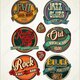 51014710 jazz rock y blues retro insignias de época y colección de etiquetas