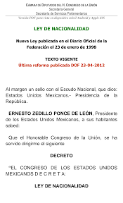 LEY DE NACIONALIDAD DE 23 DE ENERO DE 1998