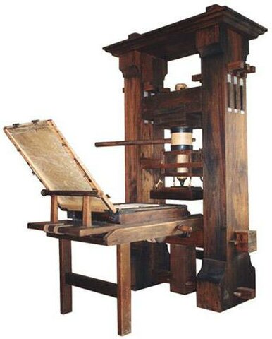 The invention of the printing press