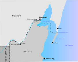 Se establece el Río Hondo como frontera entre Méxicoy Belice.