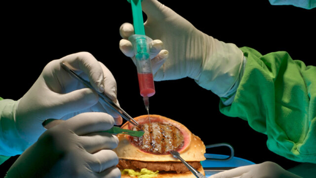 Hamburguesa de carne sintética