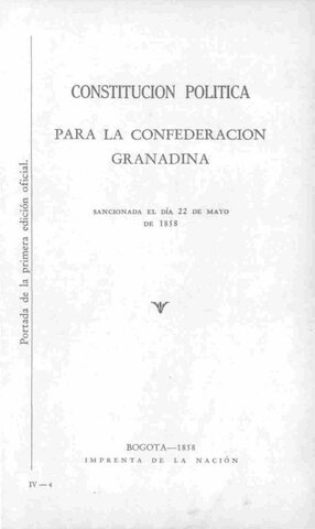 La constitución de la Confederación Granadina
