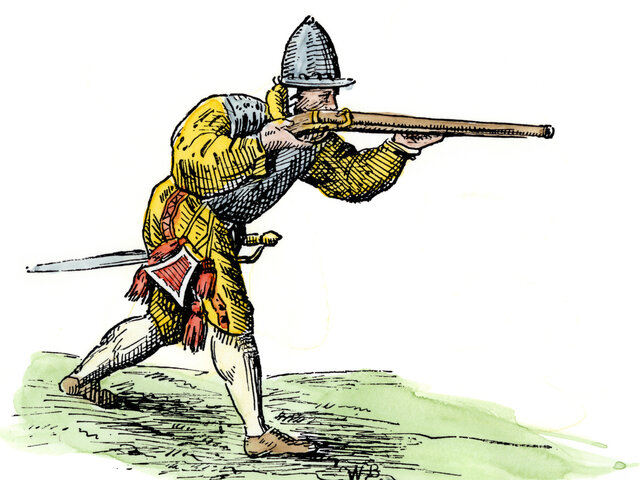 The Spanish invented the arquebus (firearm)