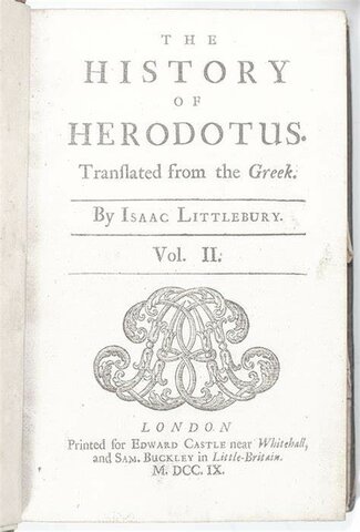 The writings of the Greek historian Herodotus are translated