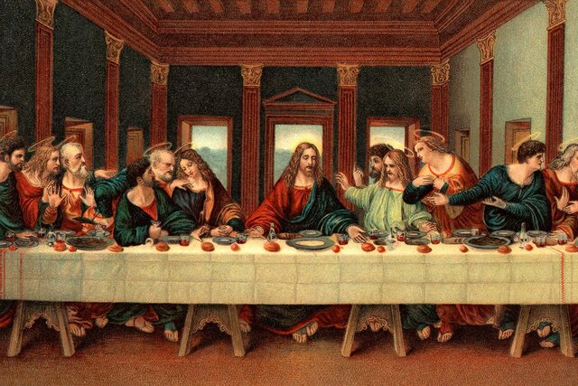 Leonardo Da Vinci paints "The Holy Supper"