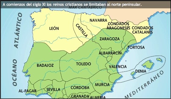 SIGLOS XI-XIII: Grandes avances territoriales de los reinos cristianos peninsulares