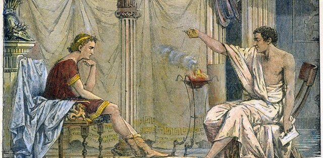 Aristóteles se convierte en preceptor de Alejandro Magno (347 a. C.)